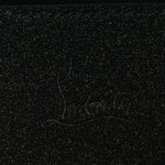 Suede Glitter Calfskin Embellished Paloma Clutch Black