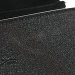 Suede Glitter Calfskin Embellished Paloma Clutch Black