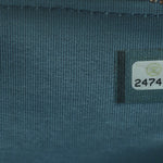 Metallic Caviar Quilted Small Boy Clutch With Chain Turquoise