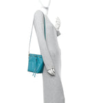 Calfskin Vlogo Bucket Bag Blue