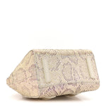 Snakeskin Mini Lock Antigona Shoulder Bag Dusty Gold