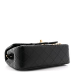 Lambskin Quilted Hollywood Charms Mini Rectangular Flap Black