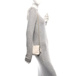 Calfskin Nano Flamenco Knot Clutch Soft White