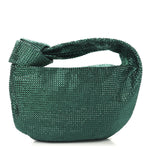 Crystal Embellished Satin Mini Hotfix Jodie Emerald