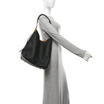 Grained Calfskin Low Key Hobo MM Black