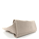 Mixed Fibers Calfskin Medium Deauville Tote Beige White