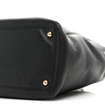 Calfskin Cerf Executive Shopper Tote Black