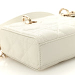 Lambskin Cannage Small Lady D-Joy Latte