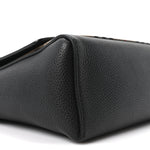 Coated Canvas Calfskin Vintage Check Medium Note Crossbody Bag Black