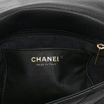 Caviar Quilted Medium Chain Flap  Black