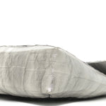 Iridescent Eelskin Maxi Chain Baguette Bag Grey Multicolor