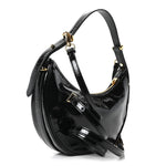 Patent Naplak Arque Shoulder Bag Black