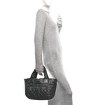 Nylon Quilted Small Coco Cocoon Tote Black