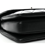 Lambskin Quilted Small Trendy CC Dual Handle Flap Bag Black