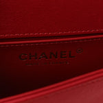Calfskin Shearling Quilted Small Boy Messenger Bag Red