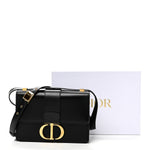 Box Calfskin 30 Montaigne Flap Bag Black