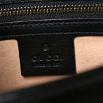 Calfskin Matelasse Small GG Marmont Top Handle Shoulder Bag Black