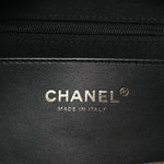 Shiny Lambskin Quilted Trendy Pockets Hobo Black