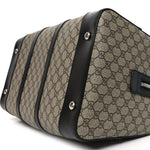 GG Supreme Monogram Selleria Calfskin Medium Duffle Beige Ebony Black