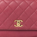 Caviar Quilted Medium Business Affinity Flap Pink
