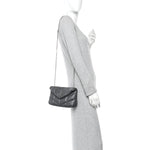 Lambskin Quilted Toy Loulou Puffer Monogram Chain Satchel Fog