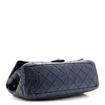 Metallic Aged Calfskin Quilted 2.55 Reissue 228 Flap Blue