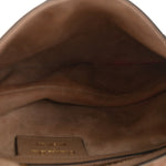 Grained Calfskin Saddle Bag With Strap Taupe