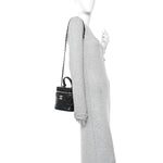 Lambskin Quilted Trendy Vanity Case Black