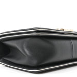 Calfskin Quilted Medium Boy Top Handle Flap Black