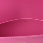 Shiny Calfskin Triomphe Shoulder Bag Fuchsia
