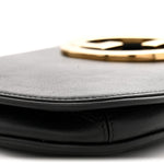 Roxy Calfskin Blondie Chain Shoulder Flap Bag Black