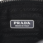 Tessuto Nylon Saffiano Impunturato Quilted Barrel Pochette Black