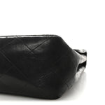 Lambskin Quilted XL Jumbo Single Flap Black