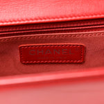 Calfskin Quilted New Medium Boy Flap Red