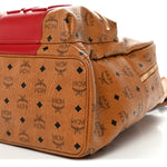 Visetos Medium Stark Logo Stripe Backpack Cognac Red