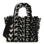 Polyester Cotton Oversized Monogram Medium Traveler Tote Bag Black Ivory