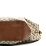 GG Supreme Monogram Large Linea A Hobo Light Brown
