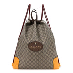 GG Supreme Monogram Neo Vintage Drawstring Backpack Beige New Acero Crop
