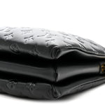 Lambskin Embossed Monogram Coussin PM Black