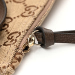 GG Monogram Web Large Giglio Tote Beige Brown