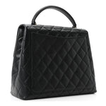 Caviar Quilted Jumbo Kelly Flap Black