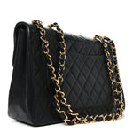 Lambskin Quilted XL Jumbo Single Flap Black