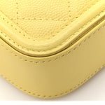 Caviar Quilted CC Filigree Clutch With Chain Yellow