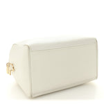 Grained Calfskin Palazzo Bowler White