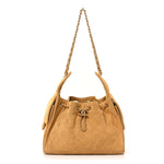 Suede Quilted Small Chanel 25 Handbag Beige