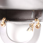 Lambskin Cannage Mini Lady Dior Gray Opaline
