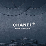Caviar Quilted Jumbo Double Flap Dark Grey