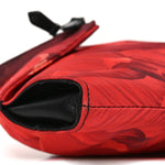 Silk Floral Print Clutch Red Multicolor