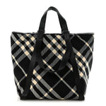 Jacquard Check Festival Tote Black White