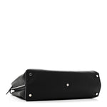Cuoio Romano Selleria Vitello Grace Glazed Fabric FF 1974 Large Peekaboo Iconic Essential Satchel Black
